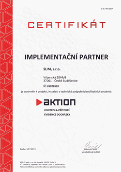 Certifikát Aktion Certifikát Aktion